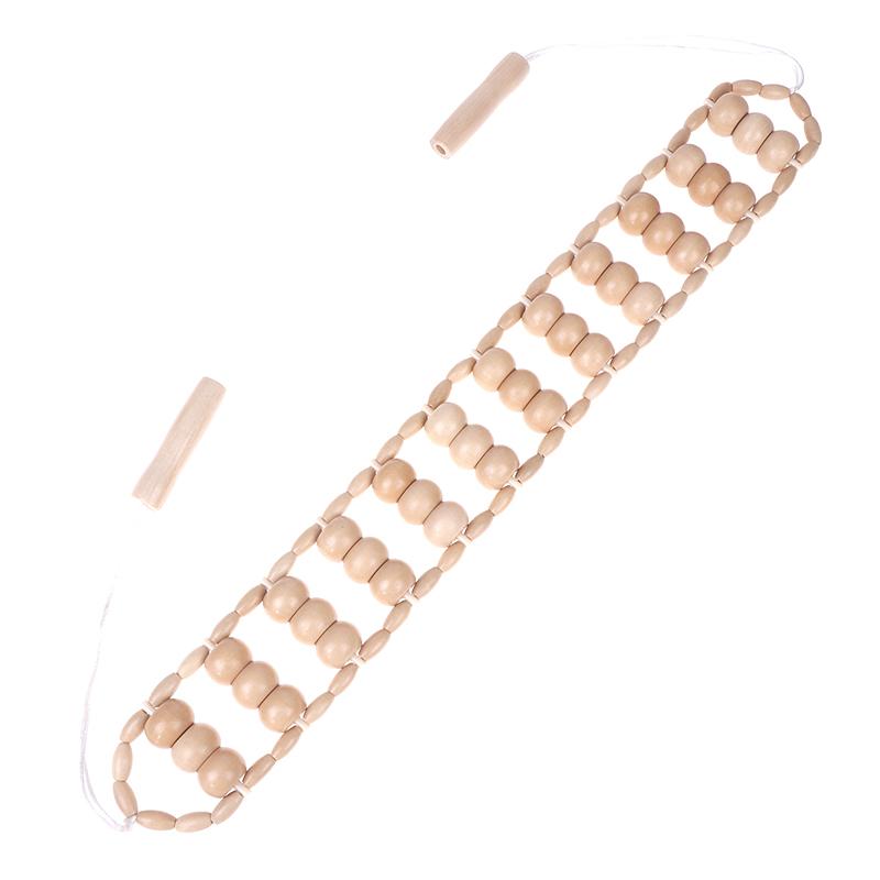 Wood Back Massage Roller Rope Cellulite Massage Tools Portable Self Massage Tools For Neck Leg Back Muscle Pain Relief Body Care