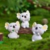 Cartoon Style Resin Koala Figurine Lovely Micro Landscape Diy Decor Crystal Ball Ornament