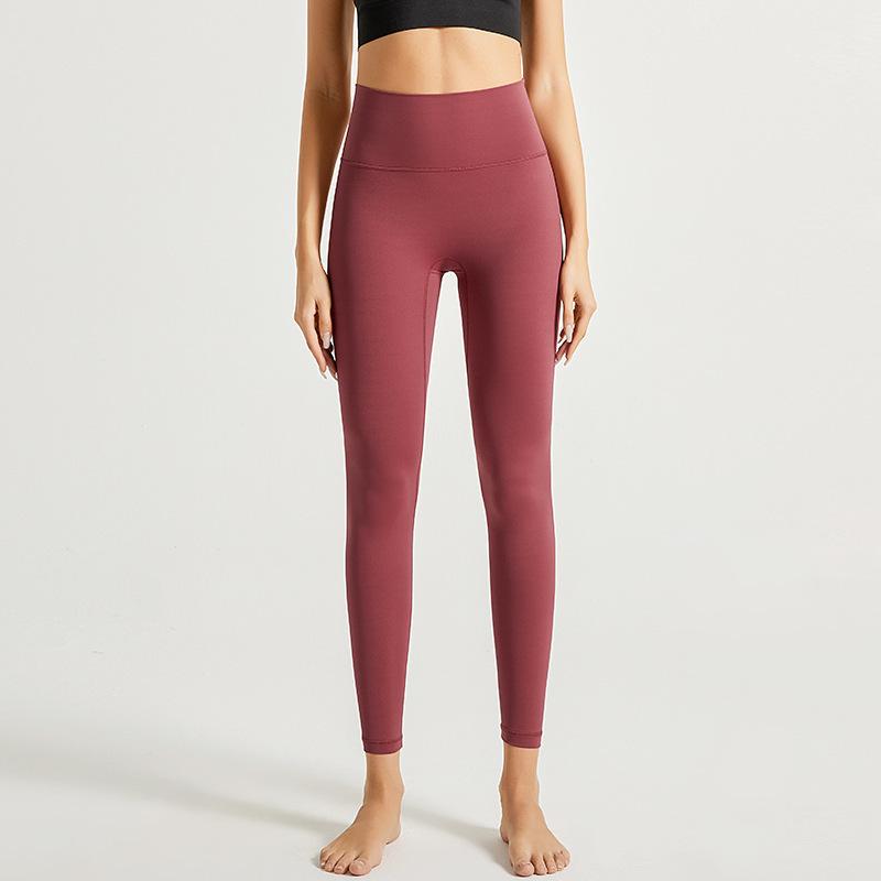 2025 Damen Cloud-Feel High-Waist Elastische Yogahose - Superweich, Hüftformend, Nude-Feel, Perfekt zum Laufen und für Sport