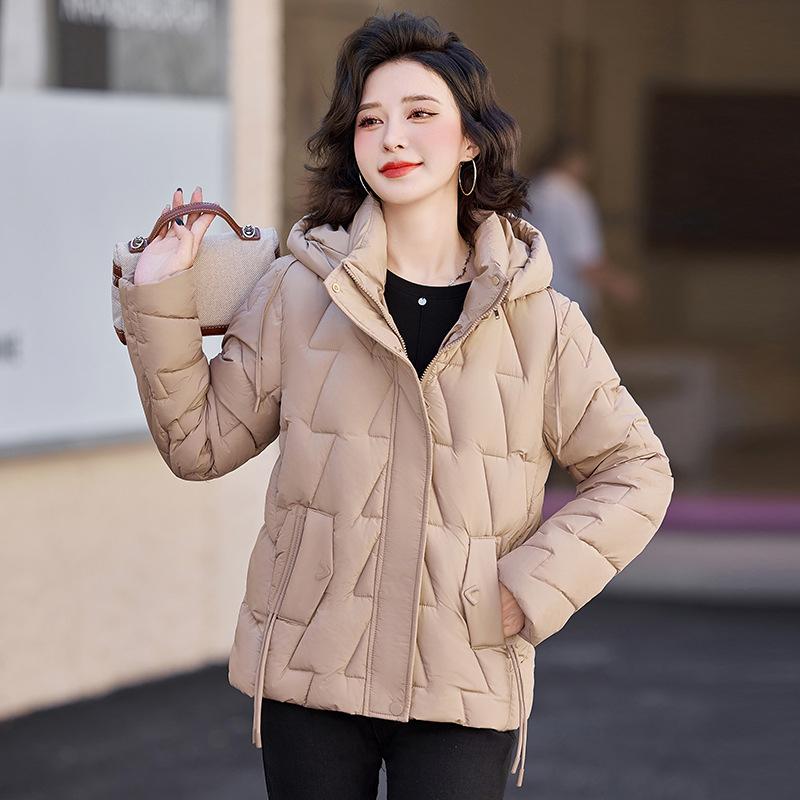 Daunenwattierung Jacke Damen Winter Neu Koreanische Version Locker Gepolsterte Jacke Verdickt Mode Kurzarm Baumwolljacke
