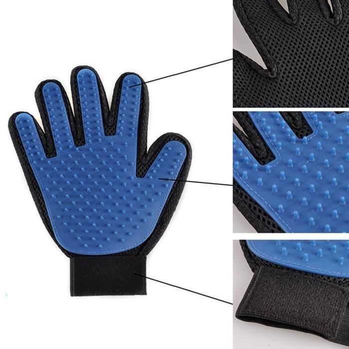 Brosse de Toilettage - GLOSSE - Gant - Silicone - Démêlage - Réduit la chute des poils