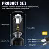 Y6 H4 LED Projektor Reflektorów Projektor Obiektyw Mini H4 LED Obiektywy z Wentylatorem Chłodzącym Chip Wysokie Światła Mijania 90 W Bi LED Obiektyw 12 V