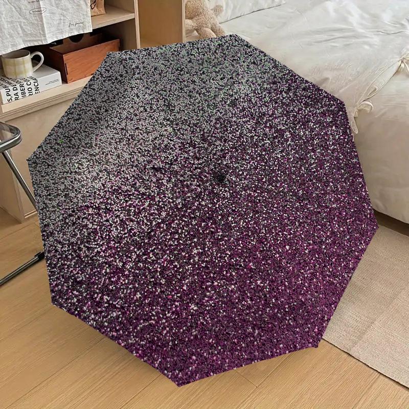 1pc Glitter Circle Pattern Umbrella Design Automatic Opening and Closing Umbrella, High-quality Travel Umbrella, Lightweight and Portable, -24