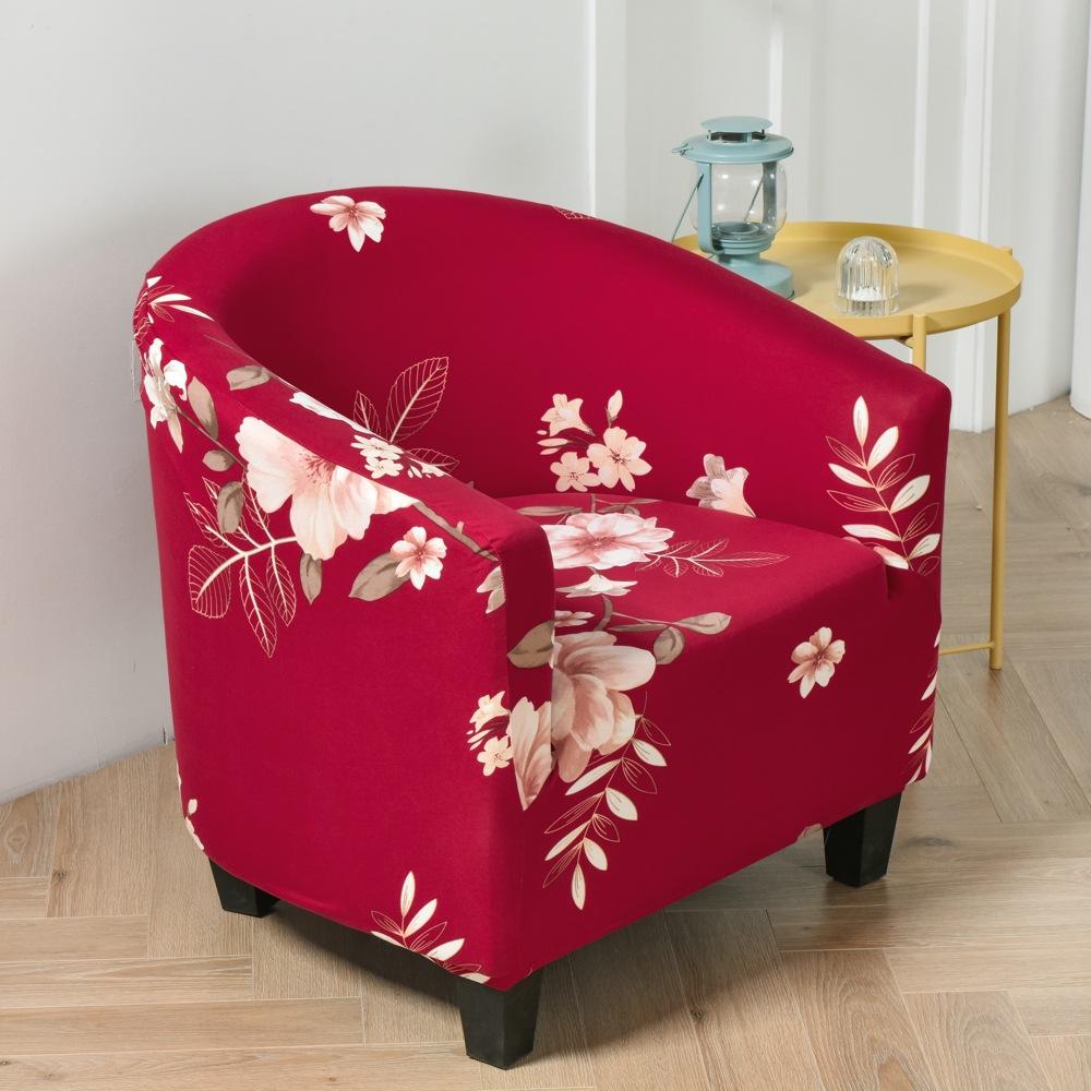 Single Club Chair Sofa Cover All-inclusive Protective Cover Semicircular Bathtub Sofa Chair Cover