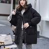 New down cotton clothes women's winter clothes medium and long popular loose hooded padded jacket