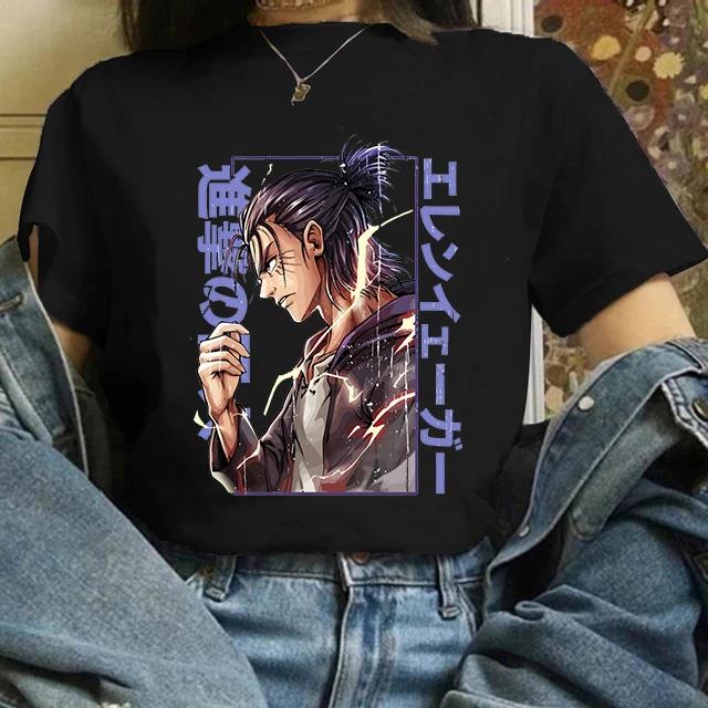 Japanese Anime Attack on Titan Final Season 4 Eren Yeager T Shirt Unisex Women Fashion Casual Short Sleeve Plus Size Unisex T Shirt