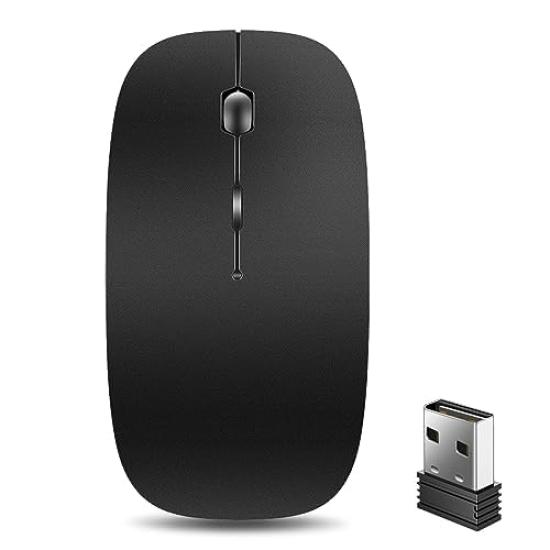 Quiet Wireless Mouse Wireless DPI Optical Mouse with Sleep Compact and Receiver Easy To Compatible with Silent Office Mouse Ultra-thin, [2.4GHz