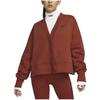 Nike Phoenix Fleece Solid Color Fleece Lined Casual Loose Fit Knitwear Women's Dark Orange FB8773-832