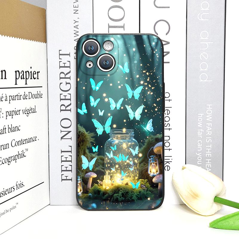 Beautiful Forest Butterfly Book Printed Phone Case for iPhone 17 16 12 11 14 13 15 Pro Max Mini X XS MAX XR 7 8 Plus Soft Cover