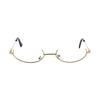Party Eyewear Oval Glasses Frame Spectacle Frames Photography Decoration Half Frames Glasses Frame