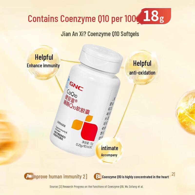 GNC Coenzyme Q10 Softgels with Vitamin E