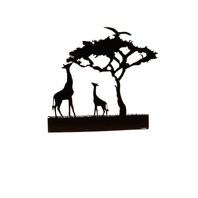 Metal Candle Holder Home Decoration European Style Minimalist Iron Art Candle Holder Ornament Night Atmosphere Prop with Giraffe Design