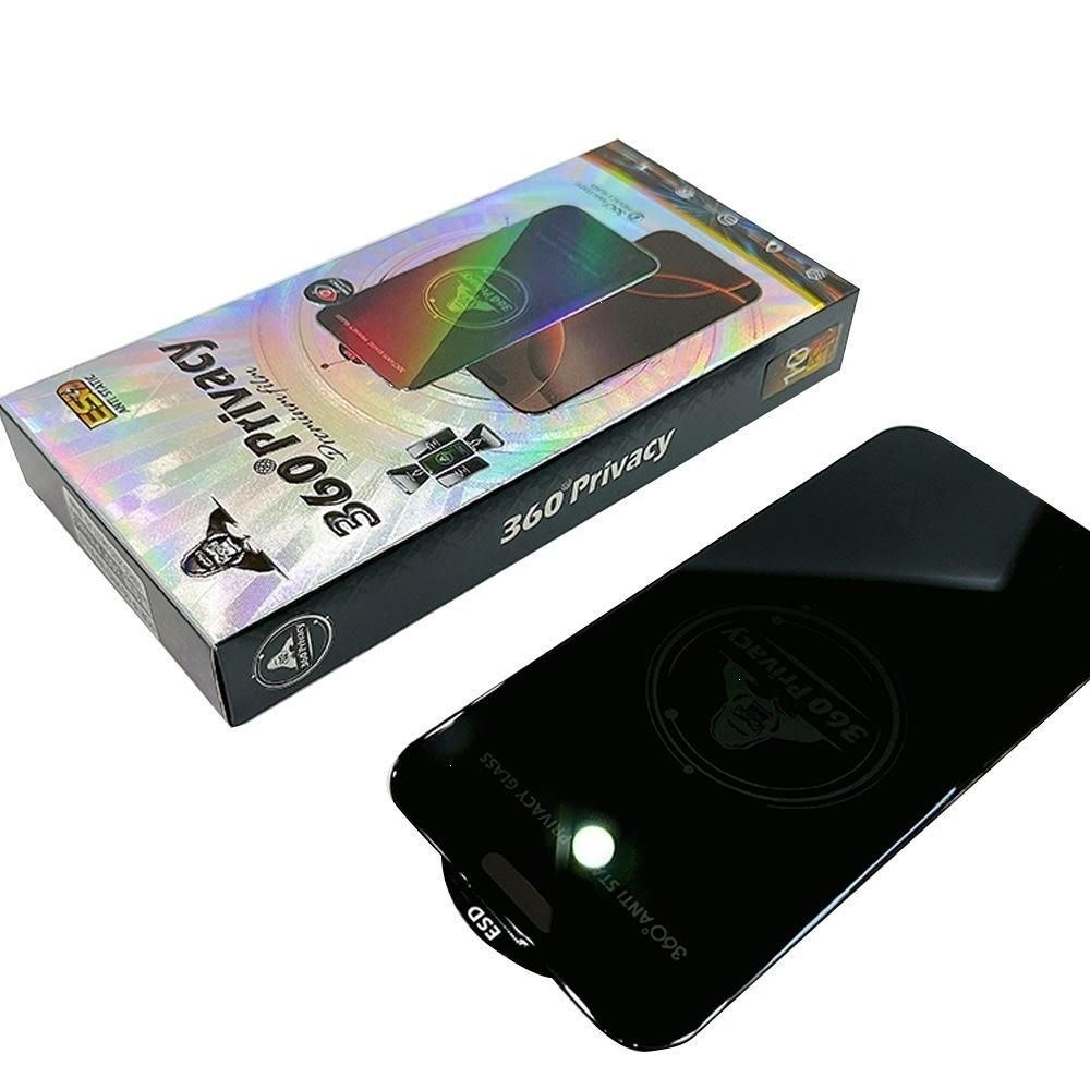 2026 New Apple 17promax Tempered Mobile Phone Film 360 ° All-round Anti-peeping Dust Net Protective Film