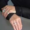 Design Retro Oval Transparent Acrylic Water Drop Rings for Women Men Charm Trendy Adjustable Finger Party Jewelry Gift