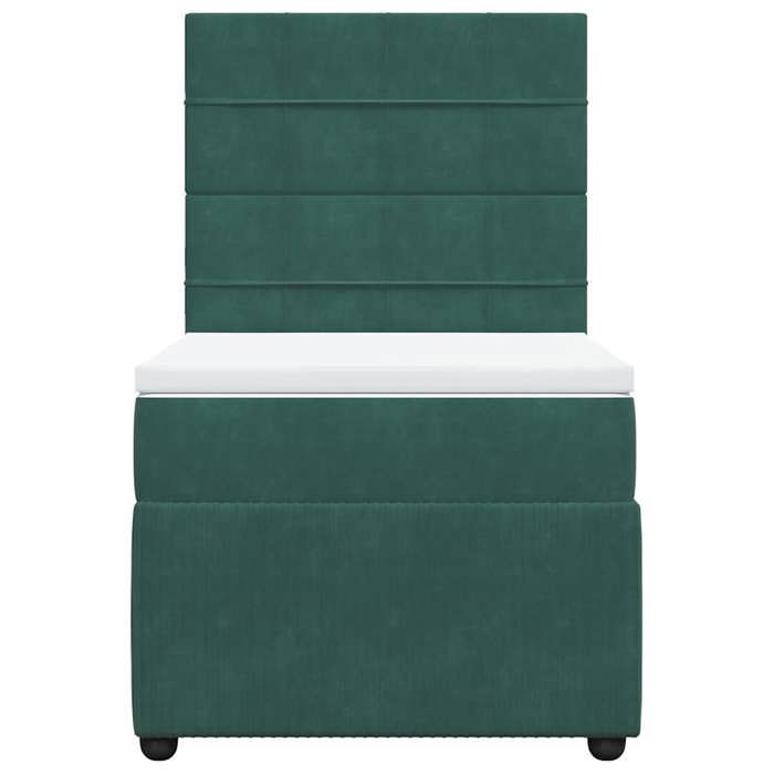 Maison Exclusive - Sommier à lattes de lit avec matelas Vert foncé 100x200 cm