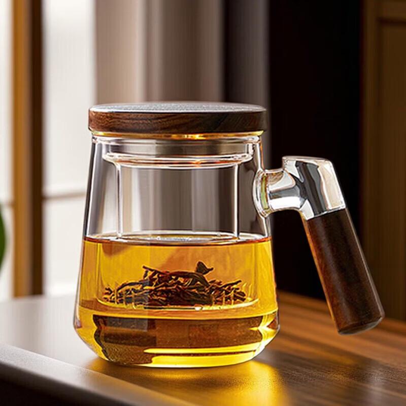 YIHUTEA Glass Tea Infuser Cup with Handle