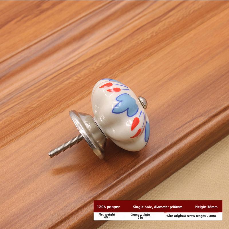 Modern American Ceramic Pumpkin Cabinet Handle