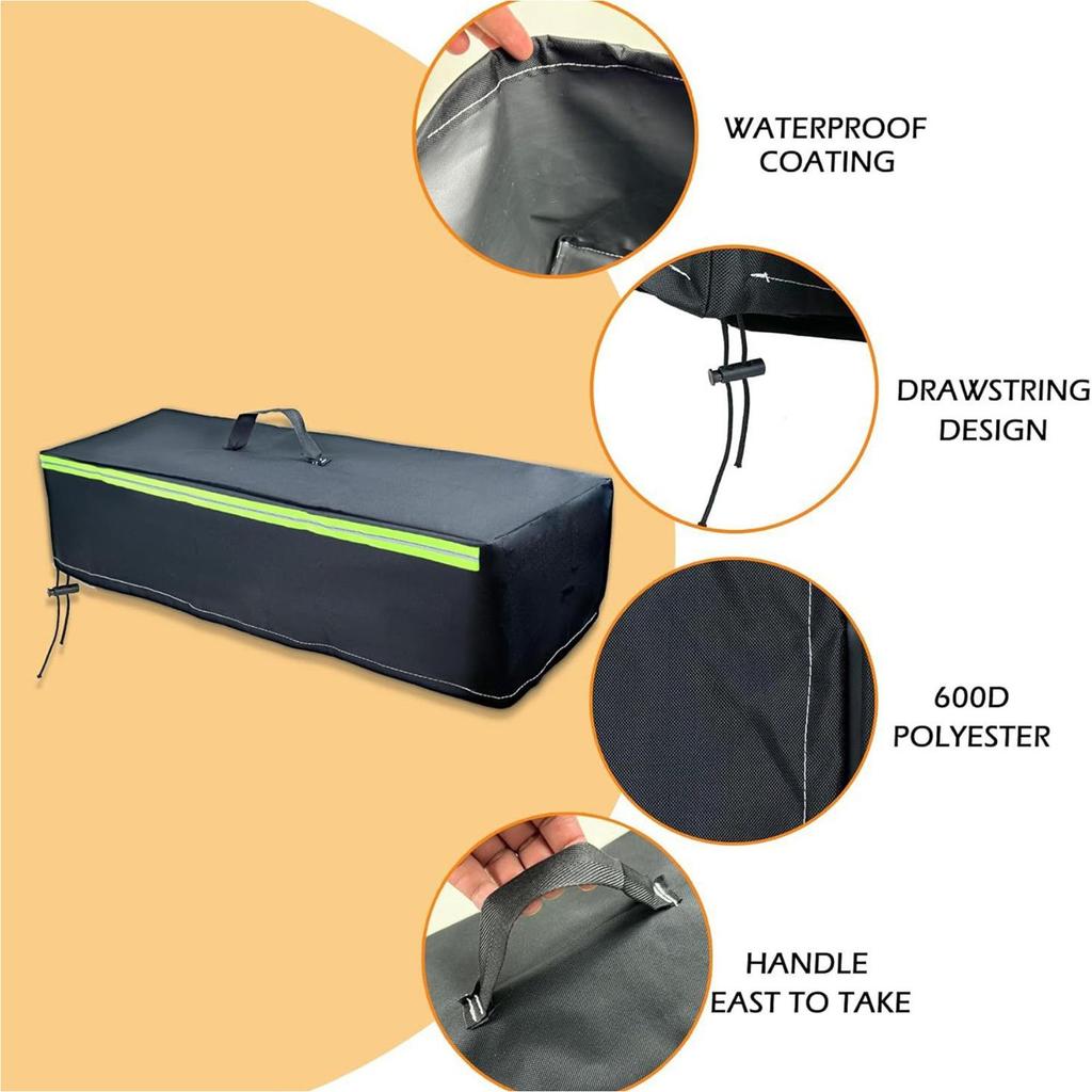 Outdoor Fire Pit Cover Waterproof Windproof Oxford Cloth Rectangle Fire Table Cover For Garden Backyard Farm Pathway Driveway