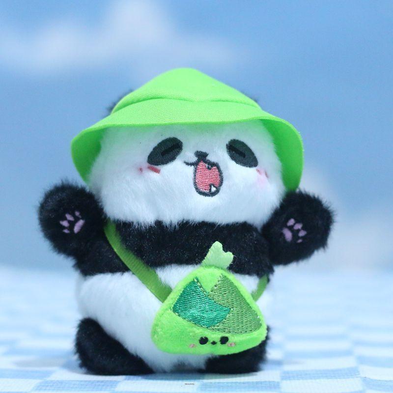 Cute Cartoon Panda Plush Toy Bag Pendant Super Soft Stuffed Animal Keyring