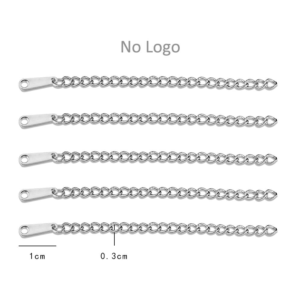 20pcs 10pcs 6cm Stainless Steel Extension Chain Extended Connector Tail Chain for Bracelet Necklace DIY Jewelry Making Findings