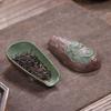 Handmade Dargon Pattern Purple Clay Tea Scoop Boutique Leaf Container Chahe Shovel Awakening Tea Ladle Ceremony Craft