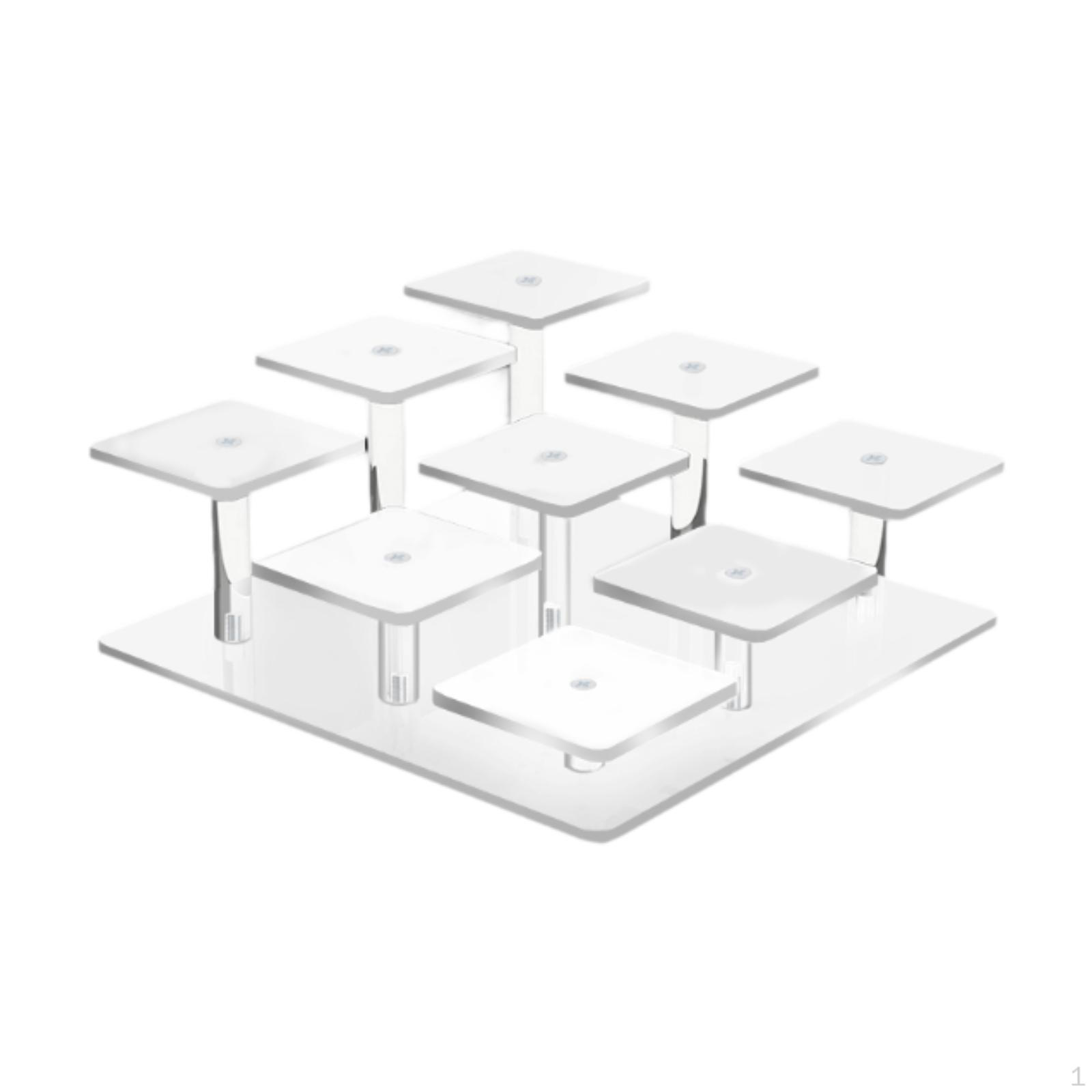 

Акриловая подставка для демонстрации, фигурки для парфюмерии, кексы, 9-ярусная подставка для десерта White