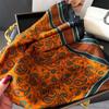 Square Scarf Women Silk Feeling Hairbands Neckerchief Bandana Scarves Lady Fashion Print Kerchief Bands  Spring