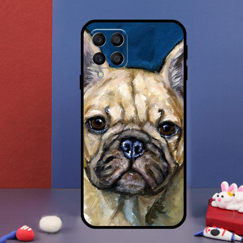 Watercolor French Bulldog Painting For Samsung Galaxy M15 M55 M33 M13 M23 M53 M31 M51 M14 M34 M54 M20 M30s M52 M32 Phone Case
