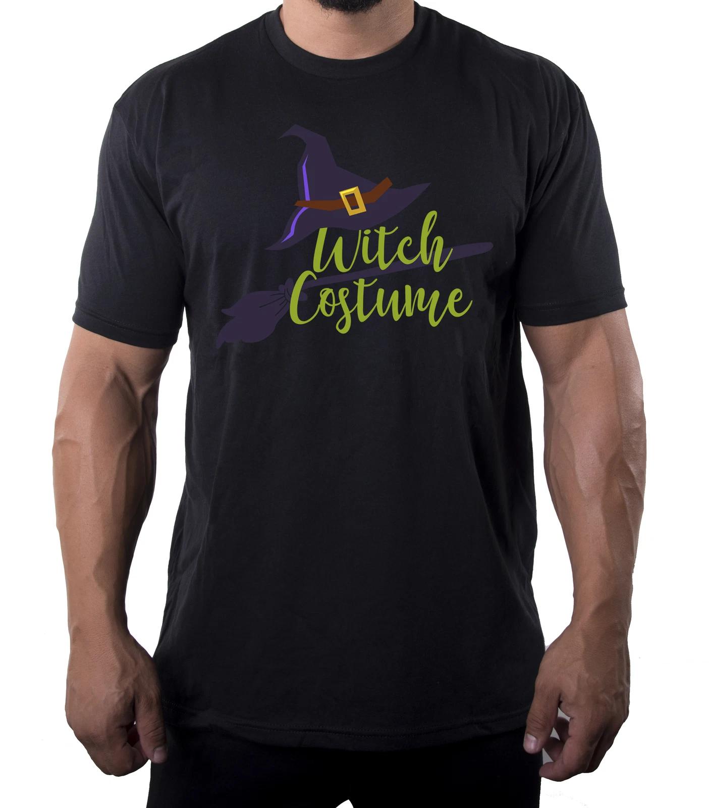 Witch Costume TexT-Shirt, Men s Graphic Tees, Funny Halloween Men s Shirts! 4XL