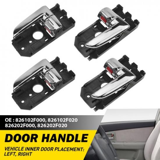 Chrome Inner Door 4X for Rear Handle 2005 Front KIA 2006 2007 2008 2009 Spectra5