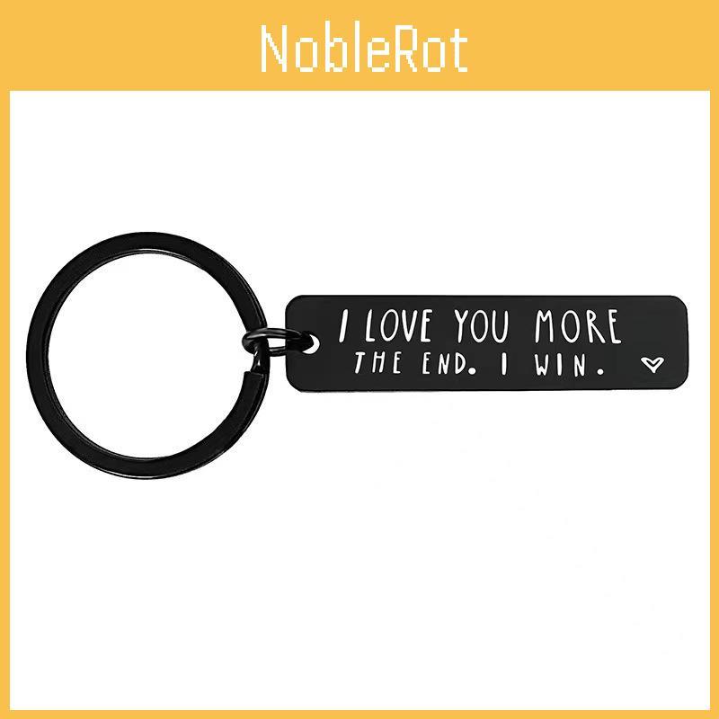 I Love You More The End Keychain Durable Stainless Steel Accessory For Romantic Occasions