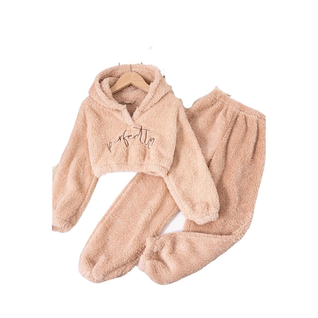 Kids Cartoon Casual Fashion Outfit Set Long Sleeve Top & Pants