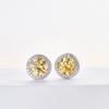 925 Silver 1 Carat Moissanite Round Earrings Engagement Wedding Daily Work Party Travel Luxurious Gift For Women