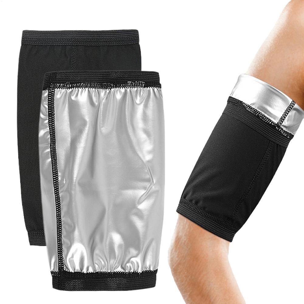 Sauna Sleeve For Fat Arms 2 Piece Adjustable Compression Sleeves Sweat Arm Shaper Bands For Women Men Home Weight Loss Fitness