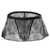 Mutandine Sissy da Uomo a Vita Bassa in Pizzo Trasparente Lingerie Gonna a Sbuffo Perizoma Crossdressing Transgender Ultra-Sottile Intimo Trasparente