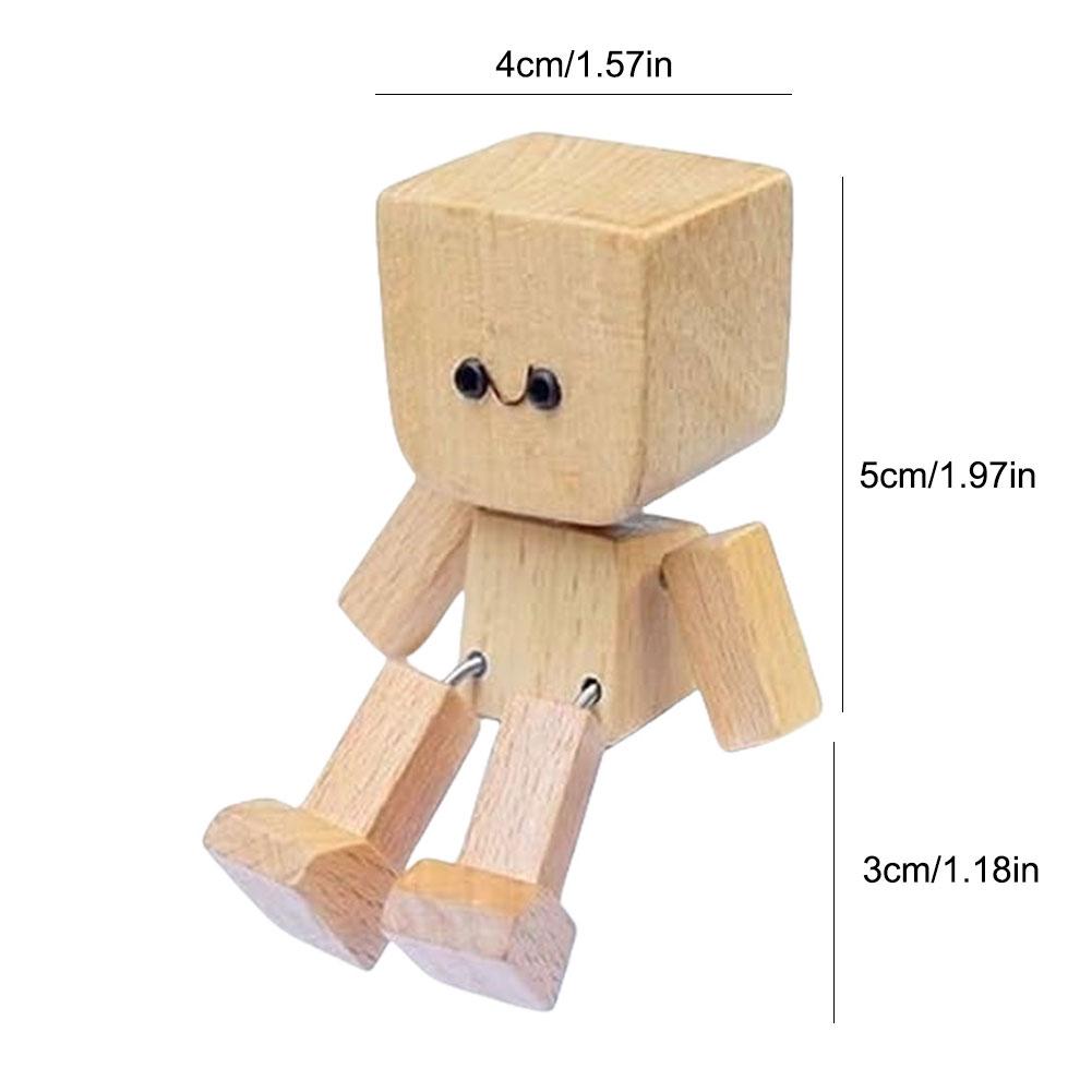 Charming Wooden Figure Wear Resist Swaying Little Wooden Figure Multi-Purpose Air Outlet Fragrance Ornaments Solid Wood Diffuser