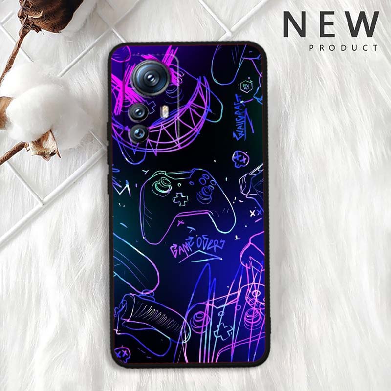 Creative Game Controller For Xiaomi Mi 15 14 13 13T 12 12T 12S 11 11i 11T Pro Ultra Lite 5G Black Soft Phone Case