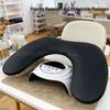 Russian-Style Foldable U-Shaped Leather Manicure Hand Rest with Butterfly Design