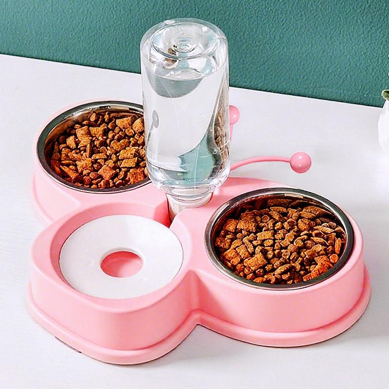 Dog Bowl Dogs Food Bowls Two-in-one Dog Feeders Bowl Butterfly Bowls for Cat Feeding Automatic Pet Water Container Pet Supplies