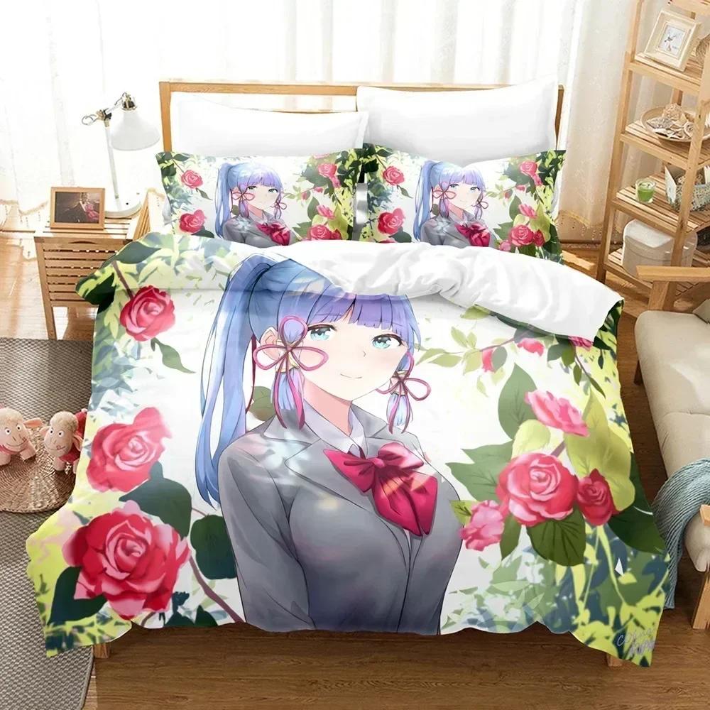 

Cartoon Genshin Impact Game Bedding Set Printed Bed Set With Pillowcase Bed Duvet Cover Soft Queen King Size Bedclothes Home 70x133cm 2pcs
