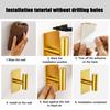 Self-Adhesive Storage Hook Towel Hanger Strong Load-bearing Anti-Rust Simple Installation