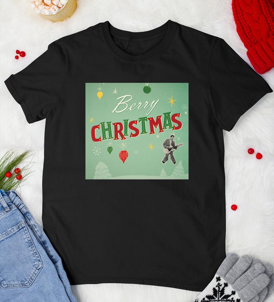 Chuck Berry Singer Christmas Black TShirt Unisex Tee All Size S234XL CA201 Unisex T-Shirt XL