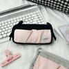 Cute Bowknot Pen Bag Soft Fabric Large Capacity Stationery Bag Students Portable Pencil Case Stationery Organizer