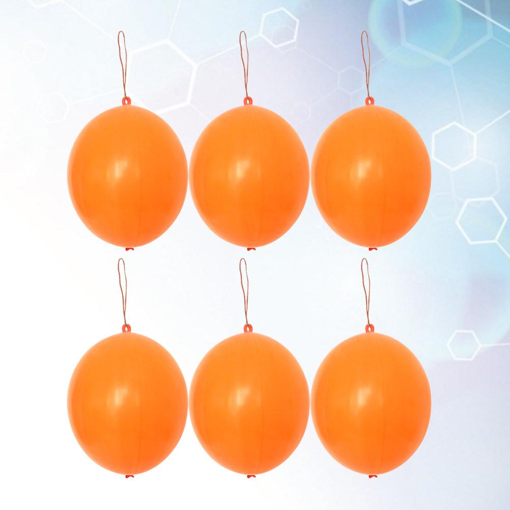 10Pcs Punch Balloons Vibrant Neon Latex with Stretch Handles Easy To Bop for Kids Birthday Party Balloons