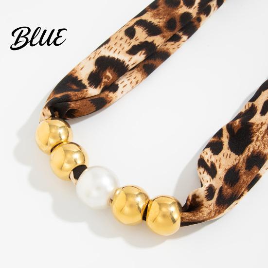 Autumn Winter Fashion Accessory Leopard Print Scarf Choker Fabric Necklace