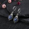 New Elegant Natural Kyanite Silver Drop Earrings for Women Vintage  Wedding Engagement Hoop Earrings Gifts
