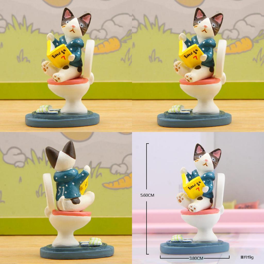 Cute Resin Cat Miniature For Desk Ornament And Promotional Gift