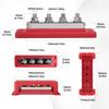 Car Distribution Block Bus Bar Terminal Block Stud Brass Contact Plates M10 3/8" 12-48V 600A DC For Boat Camper RV Accessories