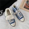 Canvas Shoes Men's High-top Winter Velvet Warm Cotton Shoes Are Trendy and Versatile Student Shoes Men's Cloth Shoes Are Trendy.