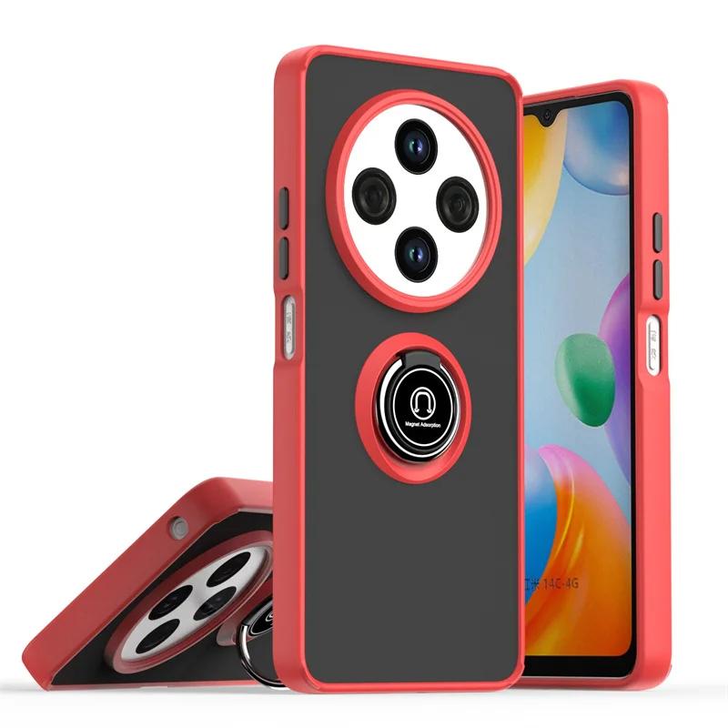 Armor Matte Case For Xiaomi Redmi 14C 4G Poco C75 Cover Ring Magnetic Holder Stand Shockproof Coque Fundas